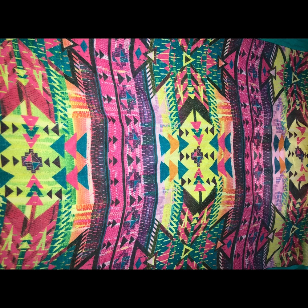 Sugar High Teal / Multi Color Elephant Tee - Picture 4 of 6